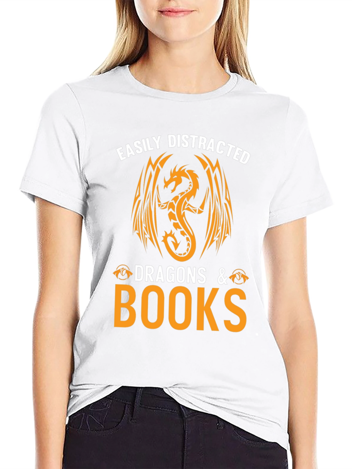 Easily Distracted by Dragons & Books T-Shirt