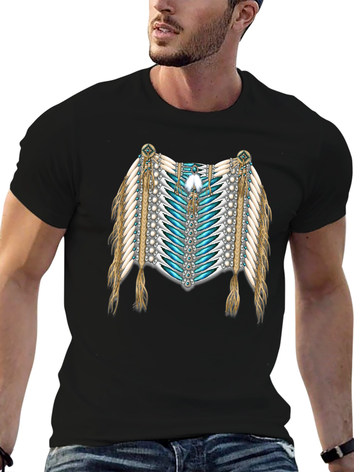 Native American Style Graphic T-Shirt