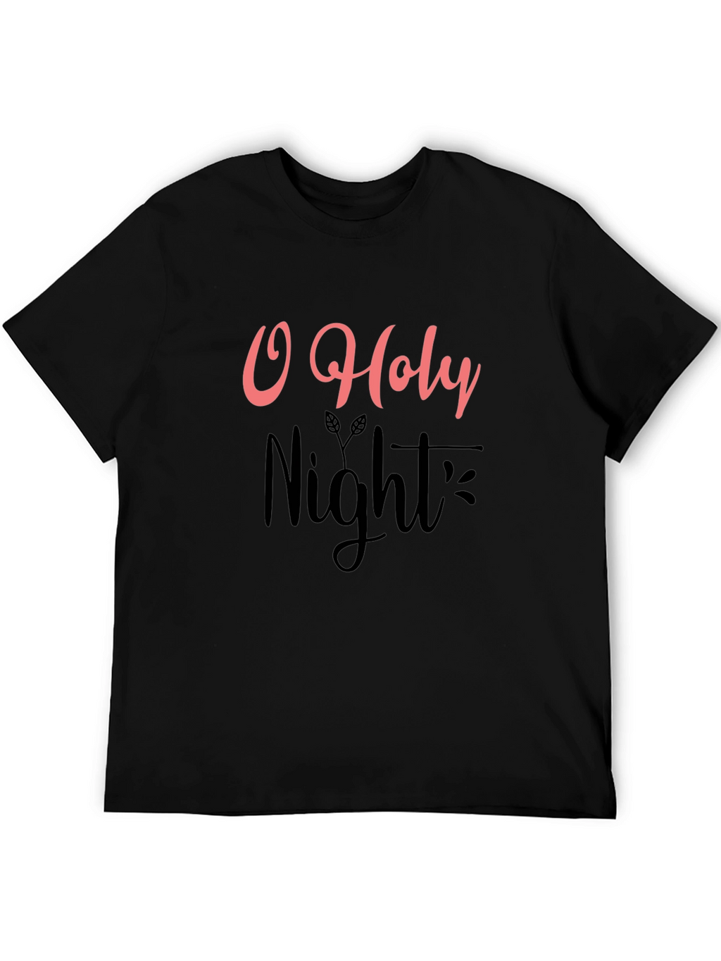 O Holy Night Graphic Tee - Black Holiday T-Shirt