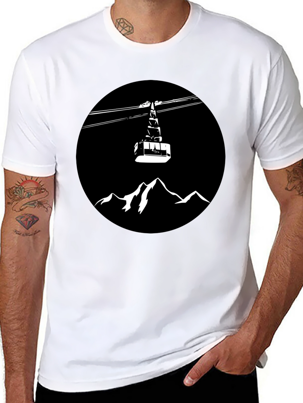 Mountain Cable Car Graphic Tee