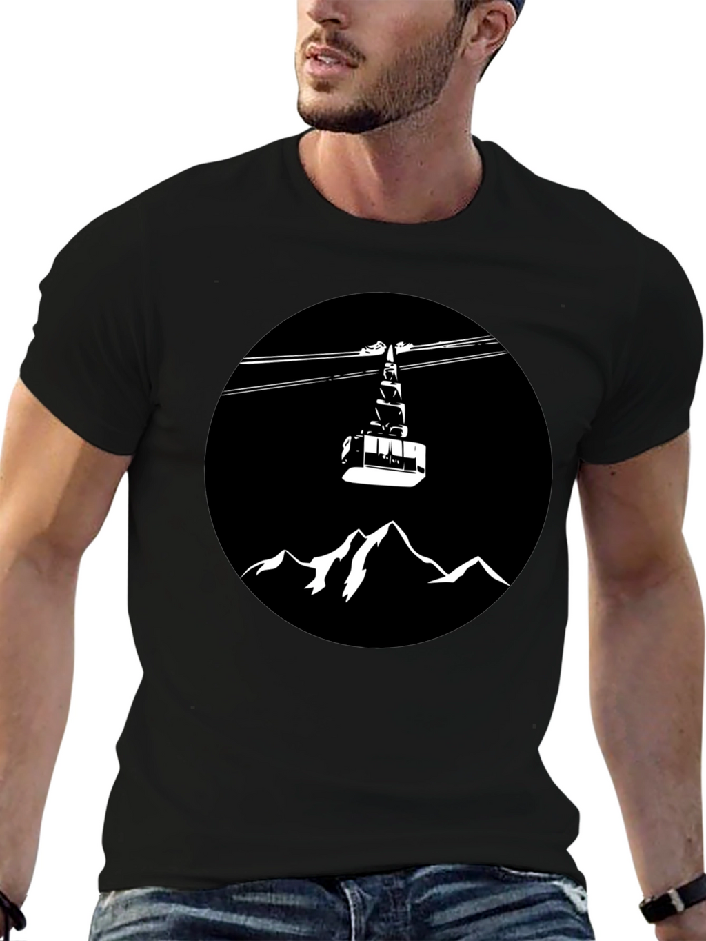 Mountain Cable Car Graphic Tee