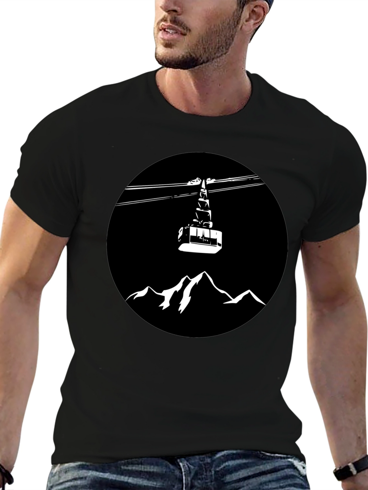 Mountain Cable Car Graphic Tee