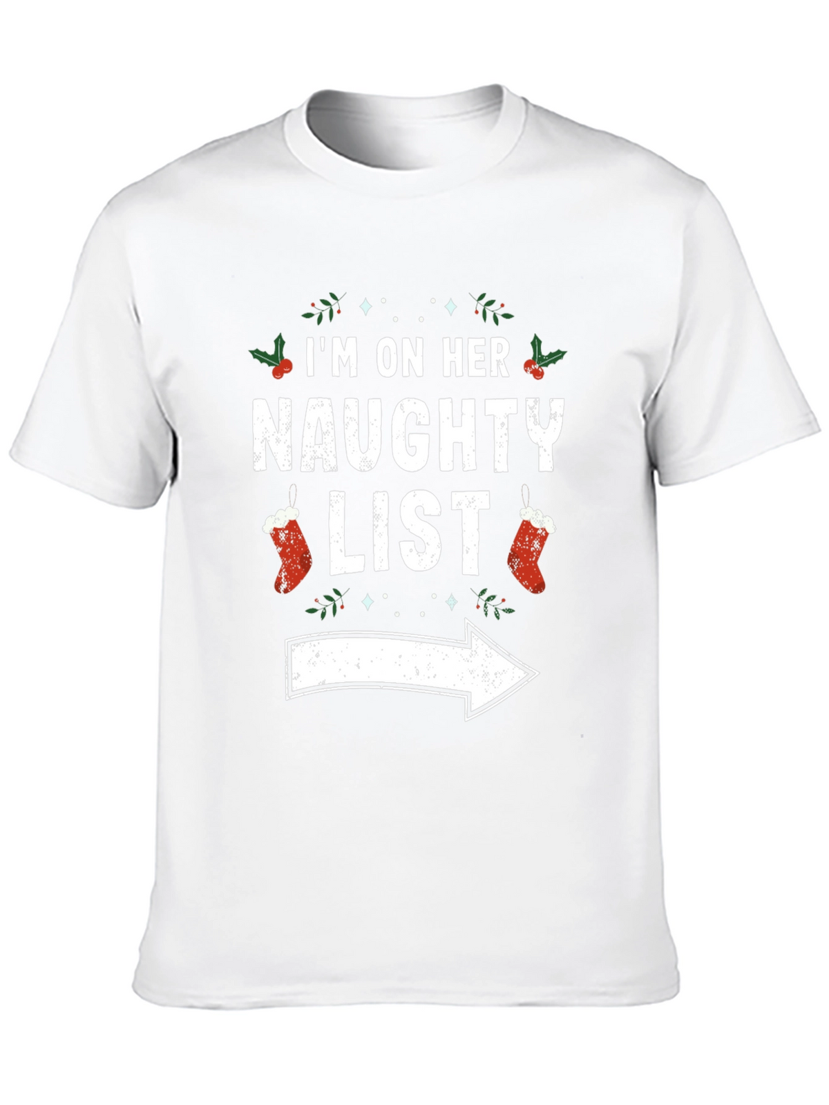 Naughty List Christmas Graphic Tee