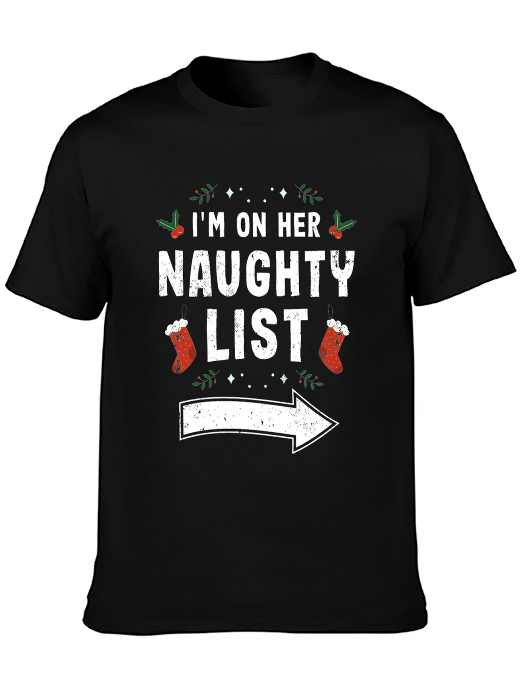 Naughty List Christmas Graphic Tee