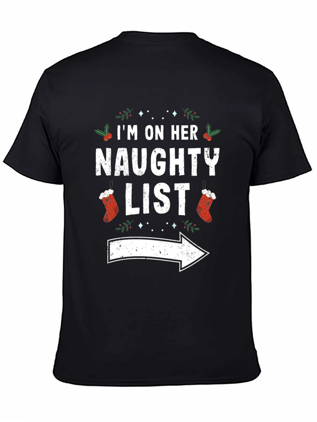 Naughty List Christmas Graphic Tee