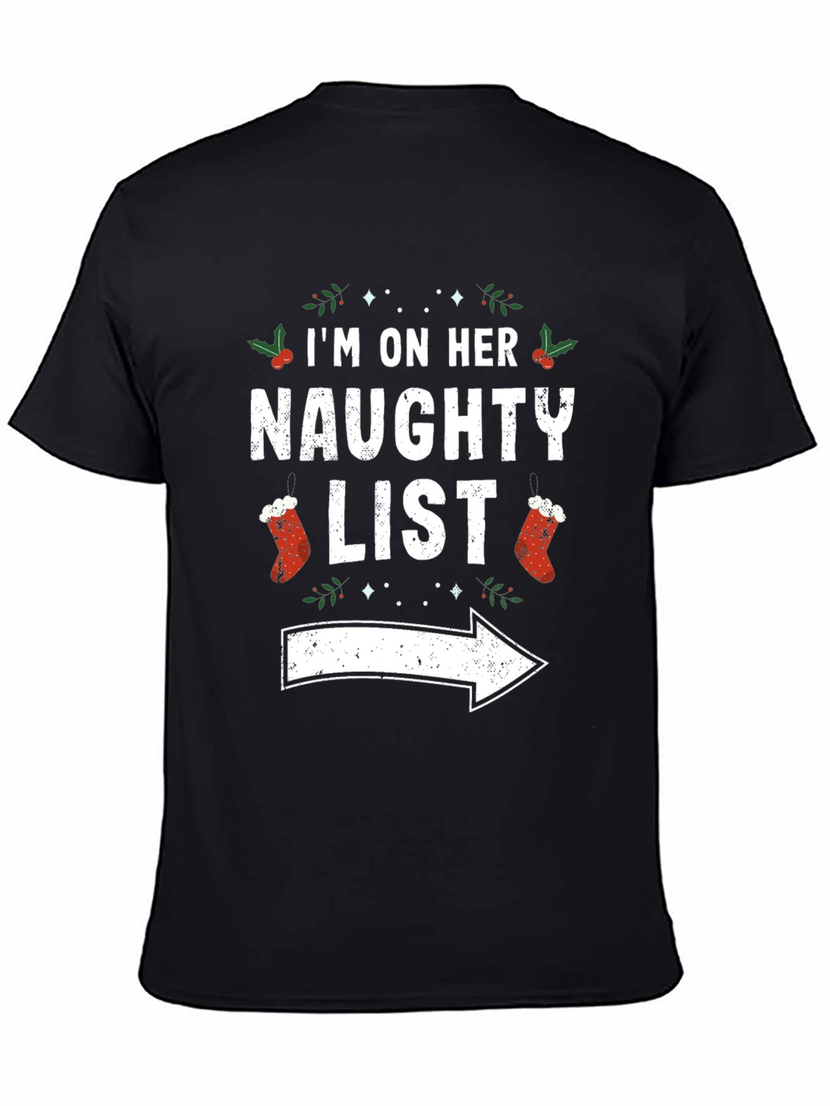 Naughty List Christmas Graphic Tee