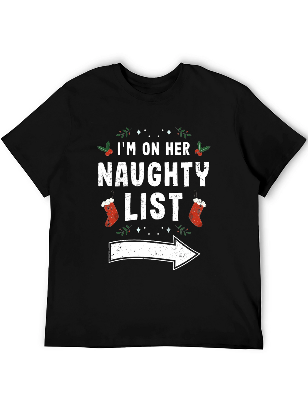 Naughty List Christmas Graphic Tee