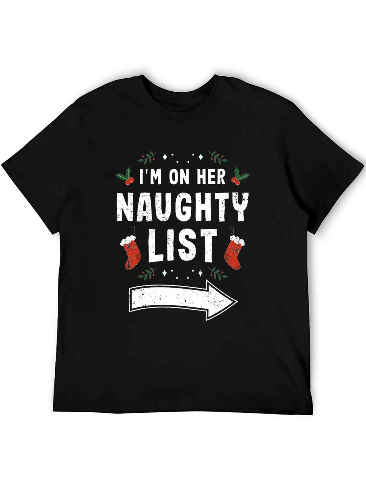 Naughty List Christmas Graphic Tee
