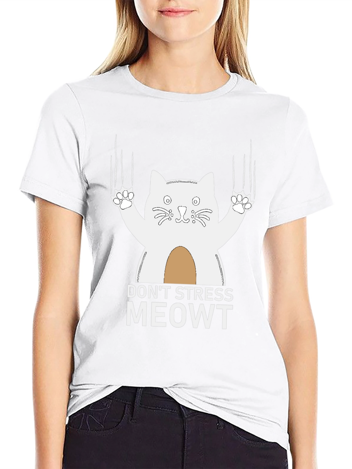 Dont Stress Meowt T-Shirt - Funny Cat Tee