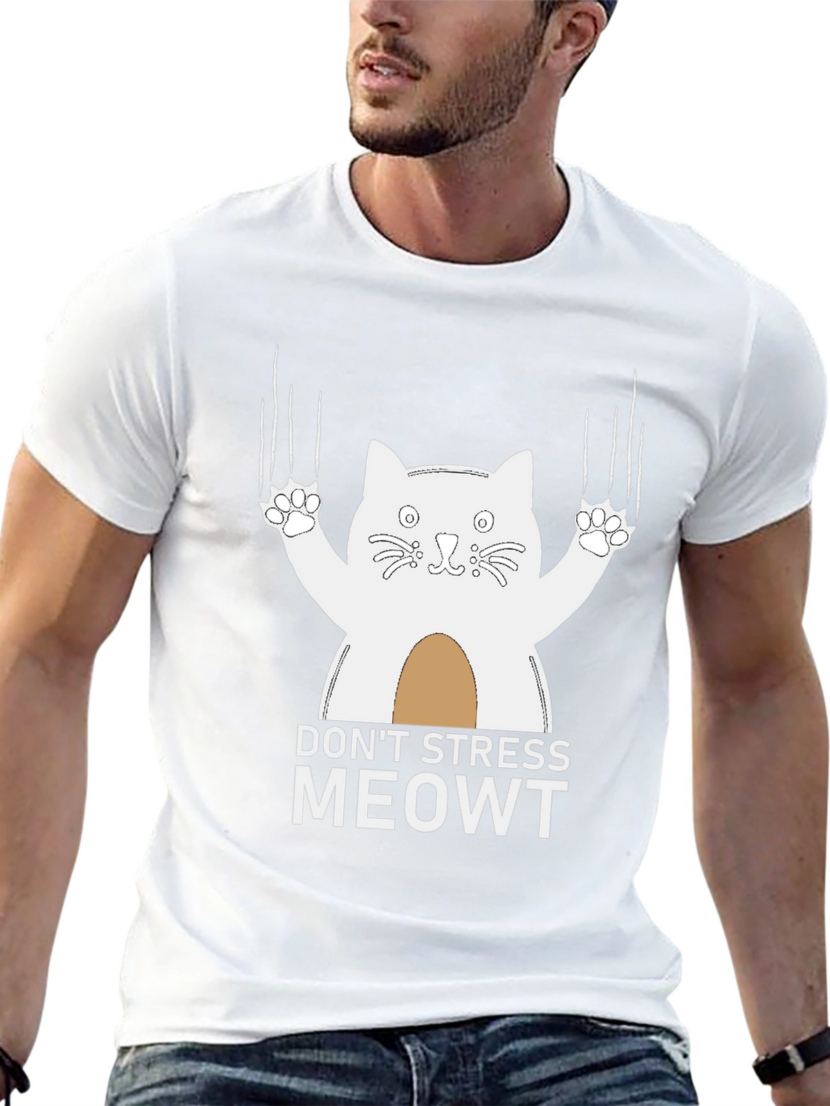 Dont Stress Meowt T-Shirt - Funny Cat Tee