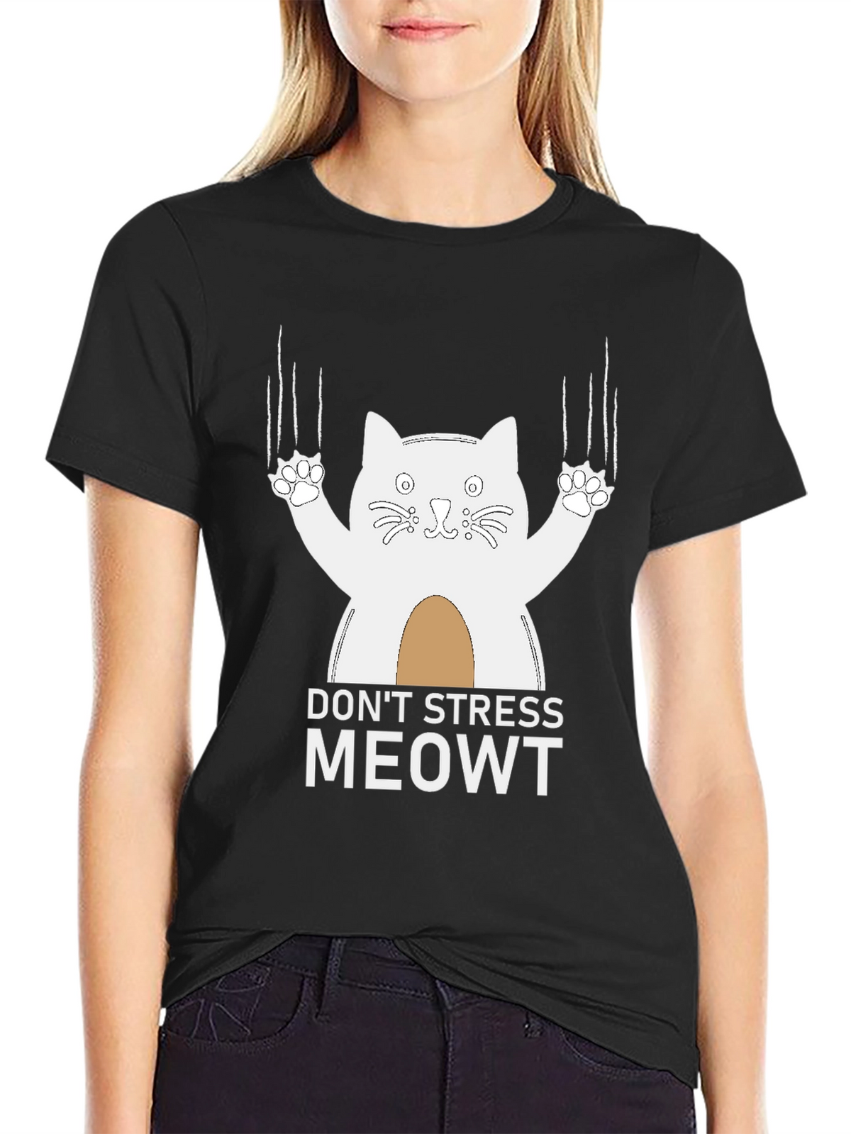 Dont Stress Meowt T-Shirt - Funny Cat Tee