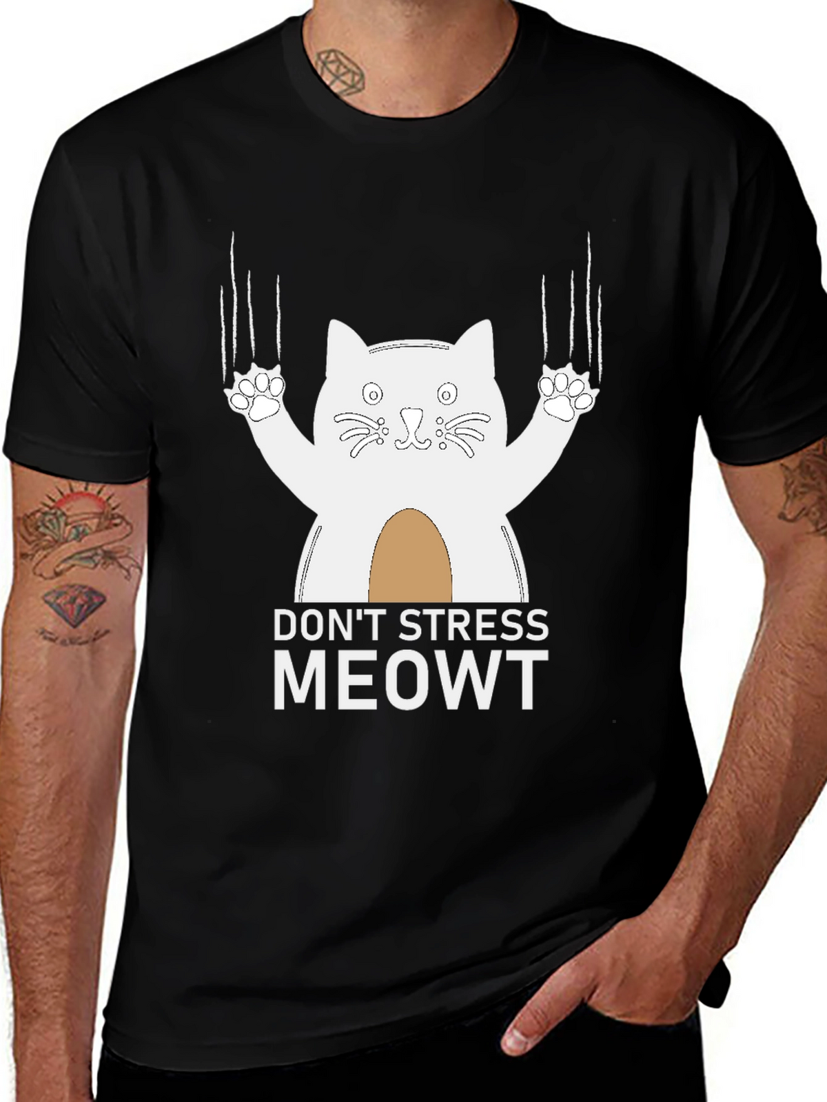 Dont Stress Meowt T-Shirt - Funny Cat Tee