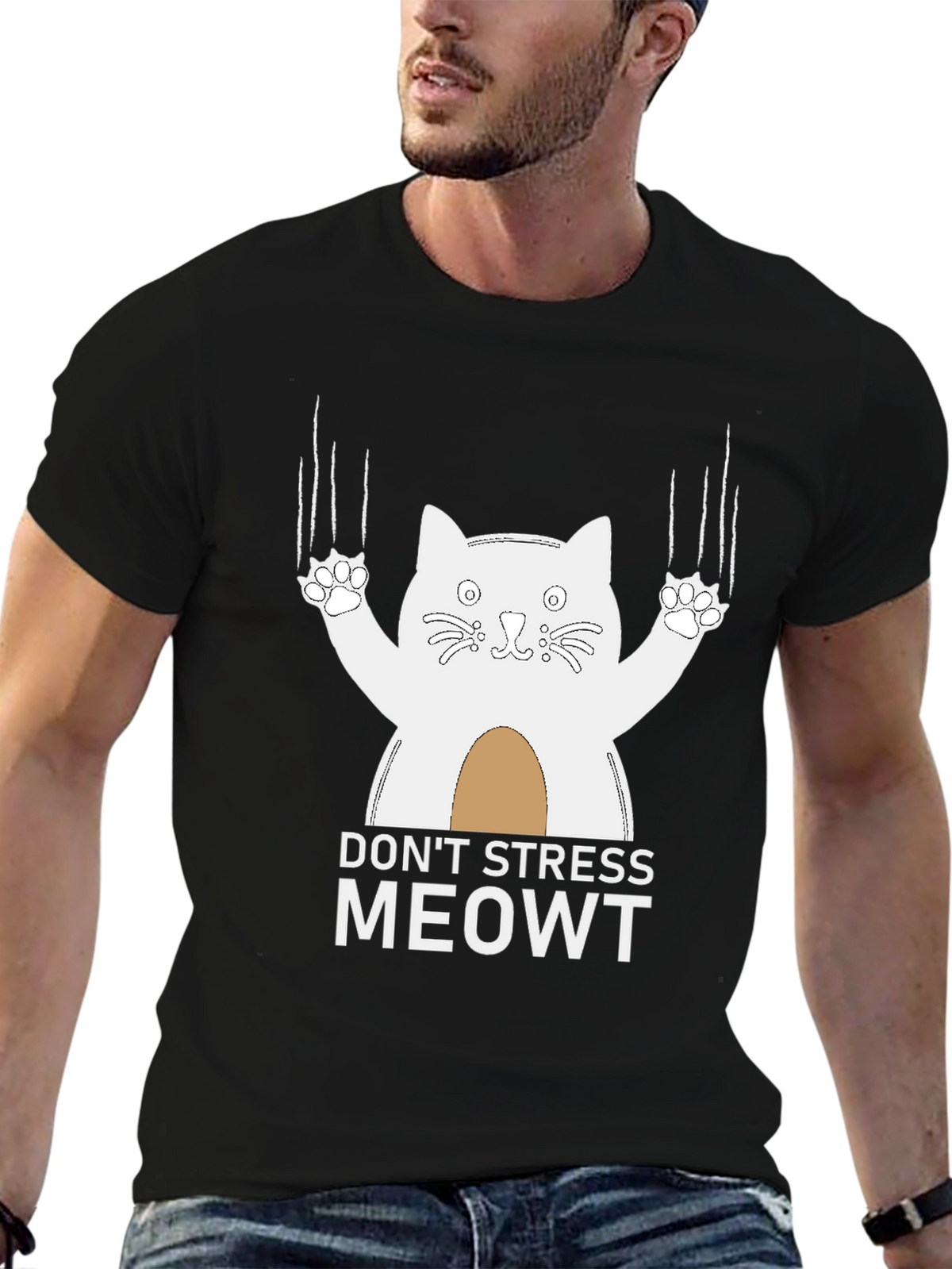 Dont Stress Meowt T-Shirt - Funny Cat Tee