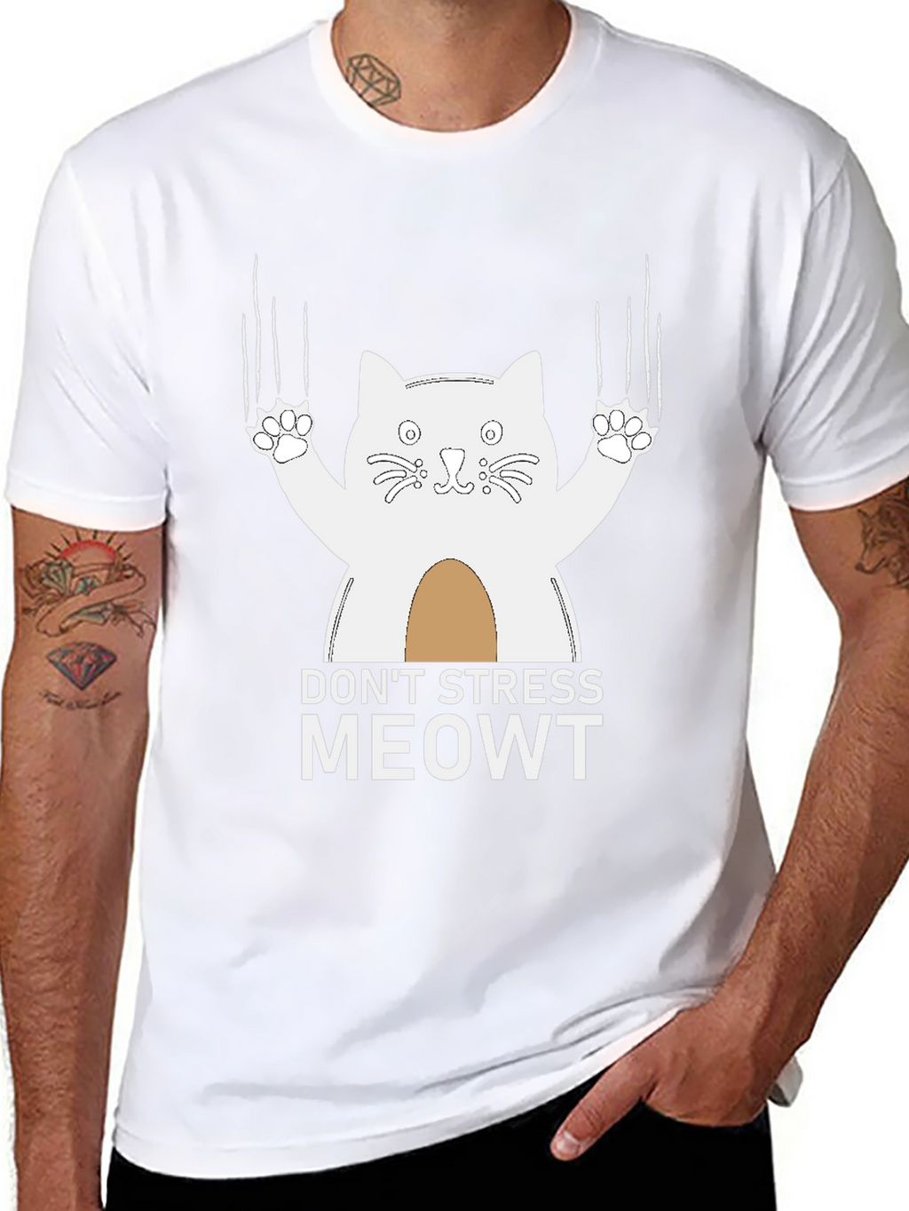 Dont Stress Meowt T-Shirt - Funny Cat Tee