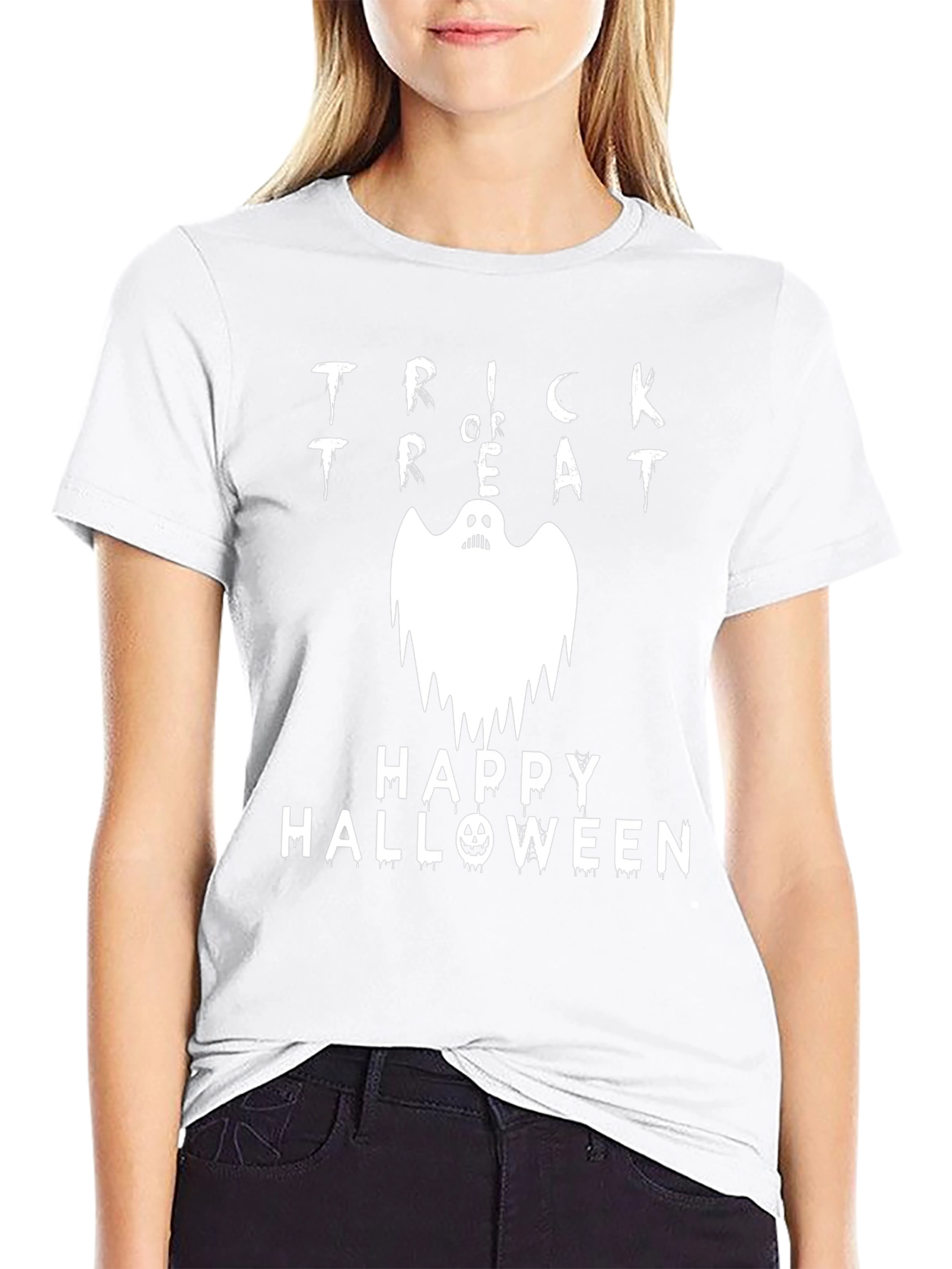 Trick or Treat Ghost Halloween Graphic Tee