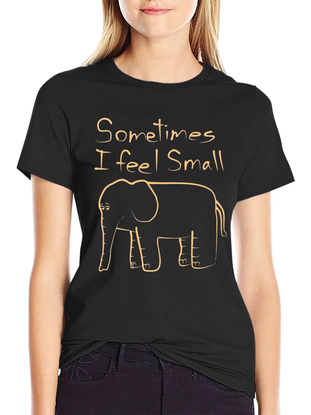 Sometimes I feel Small Funny Elephant T-Shirt