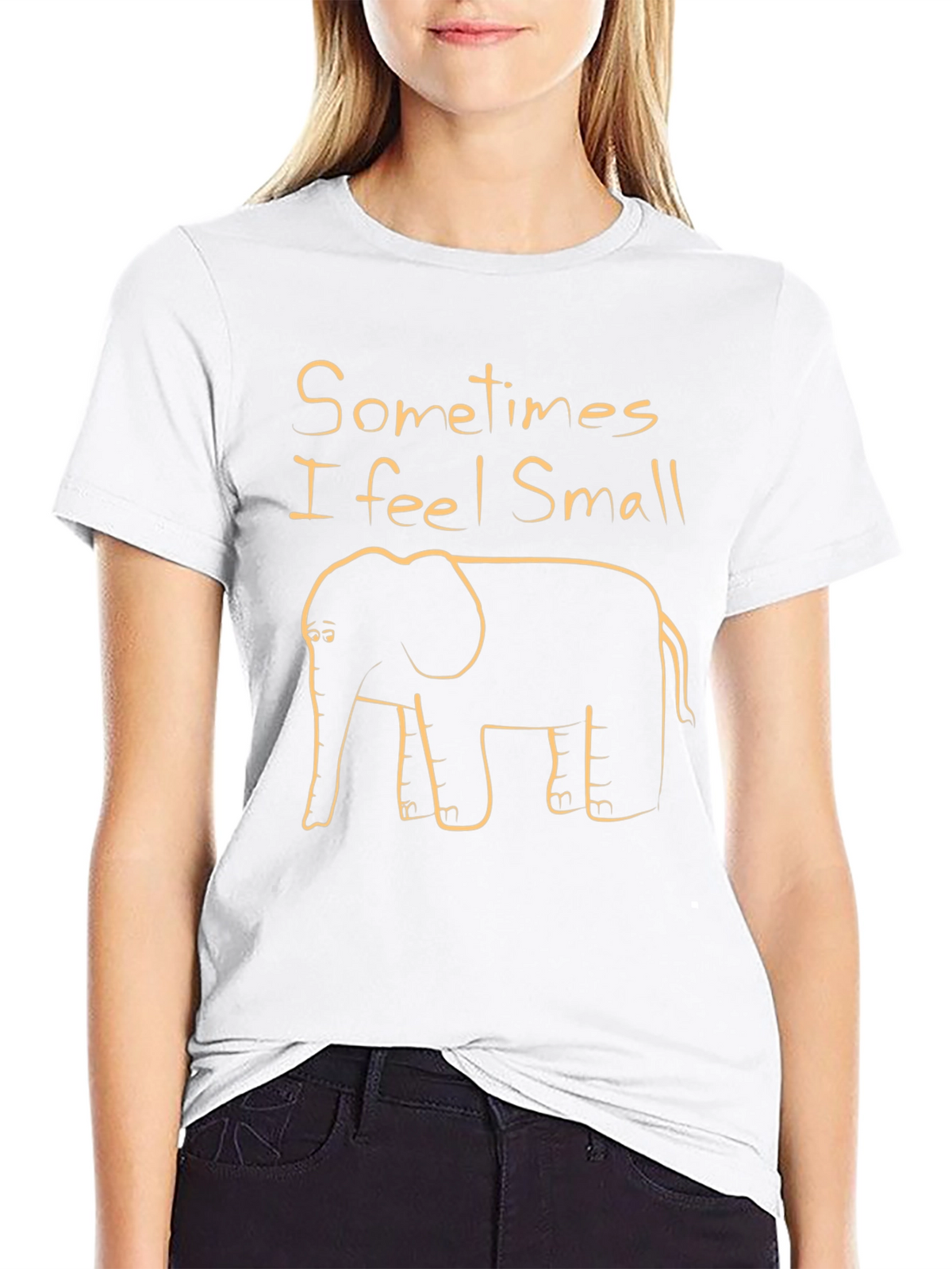 Sometimes I feel Small Funny Elephant T-Shirt