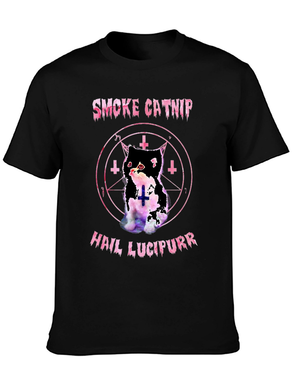 Smoke Catnip Hail Lucipurr Graphic T-Shirt