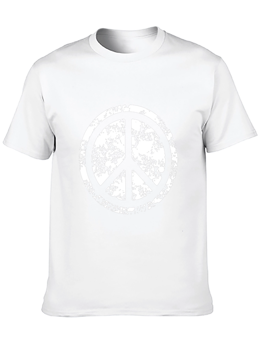 Distressed Peace Sign Graphic T-Shirt