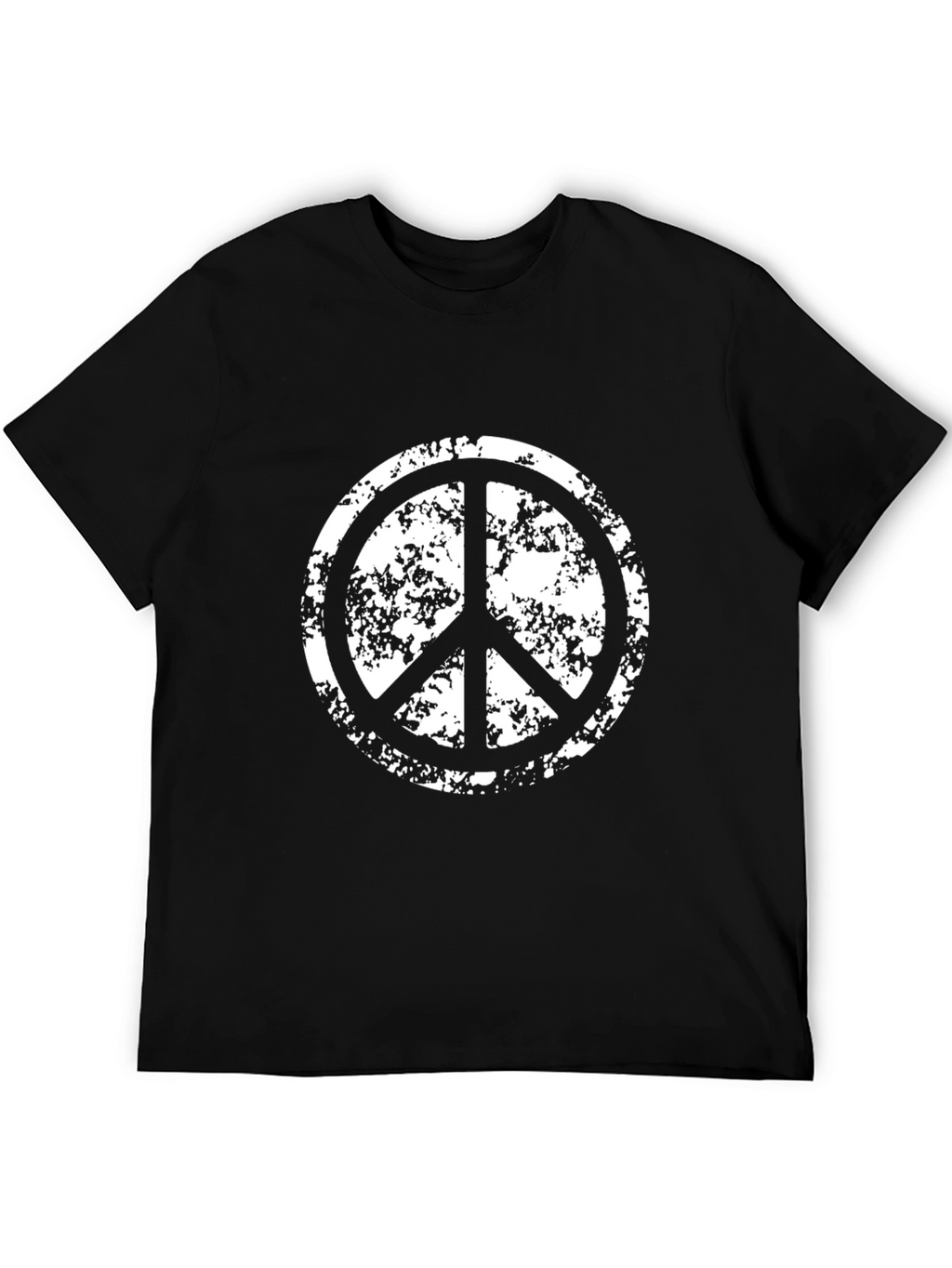 Distressed Peace Sign Graphic T-Shirt