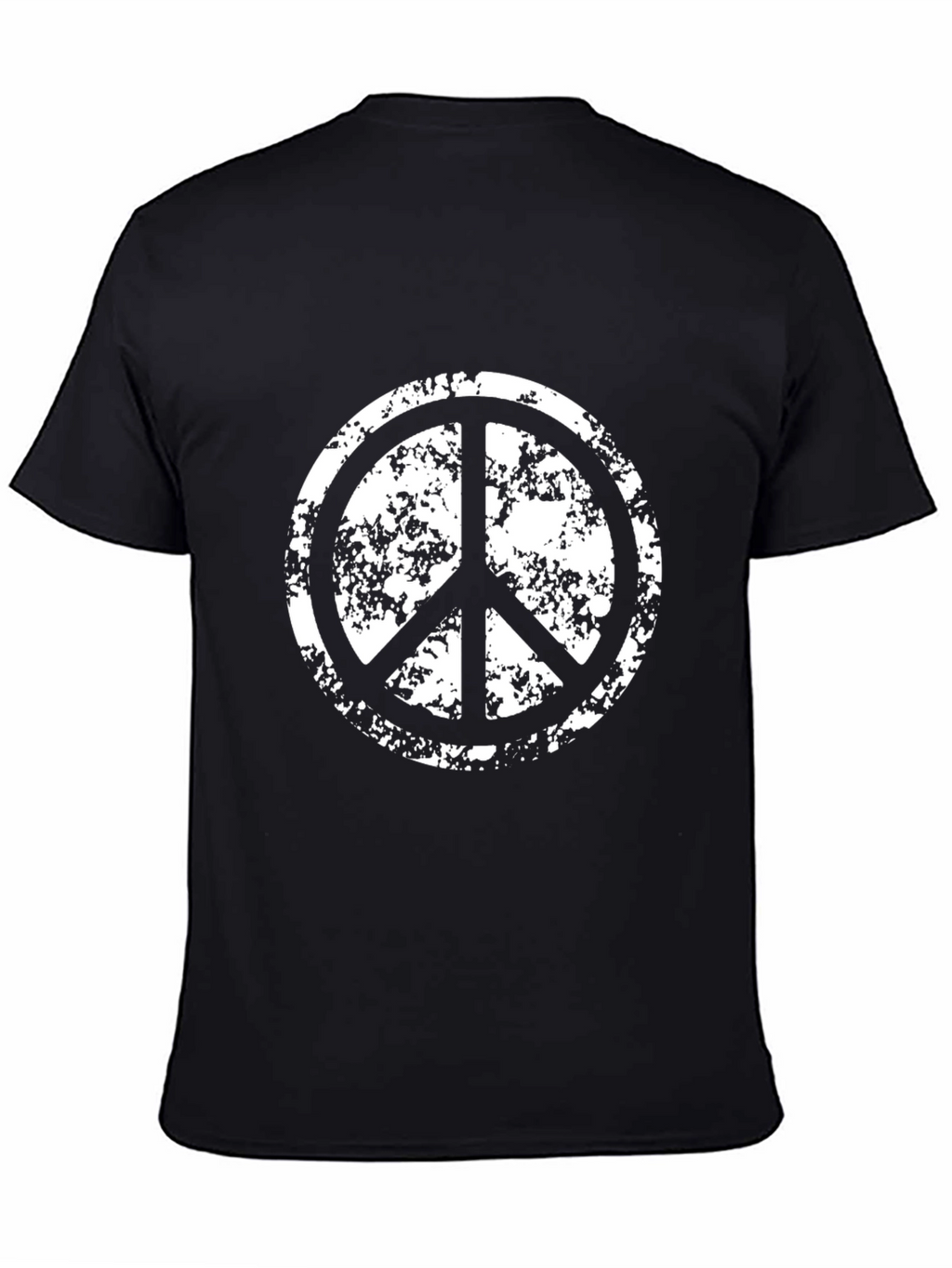 Distressed Peace Sign Graphic T-Shirt