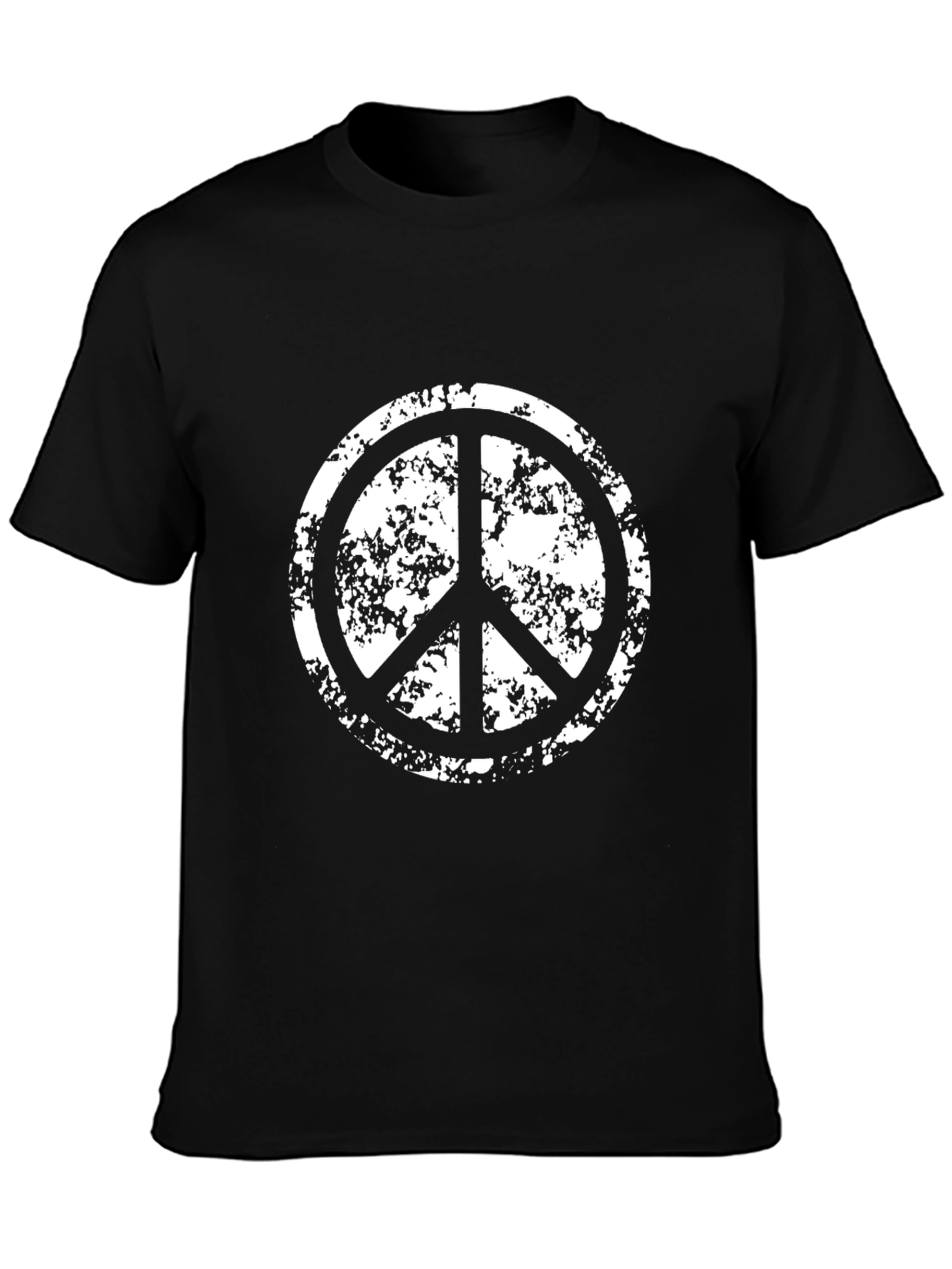 Distressed Peace Sign Graphic T-Shirt