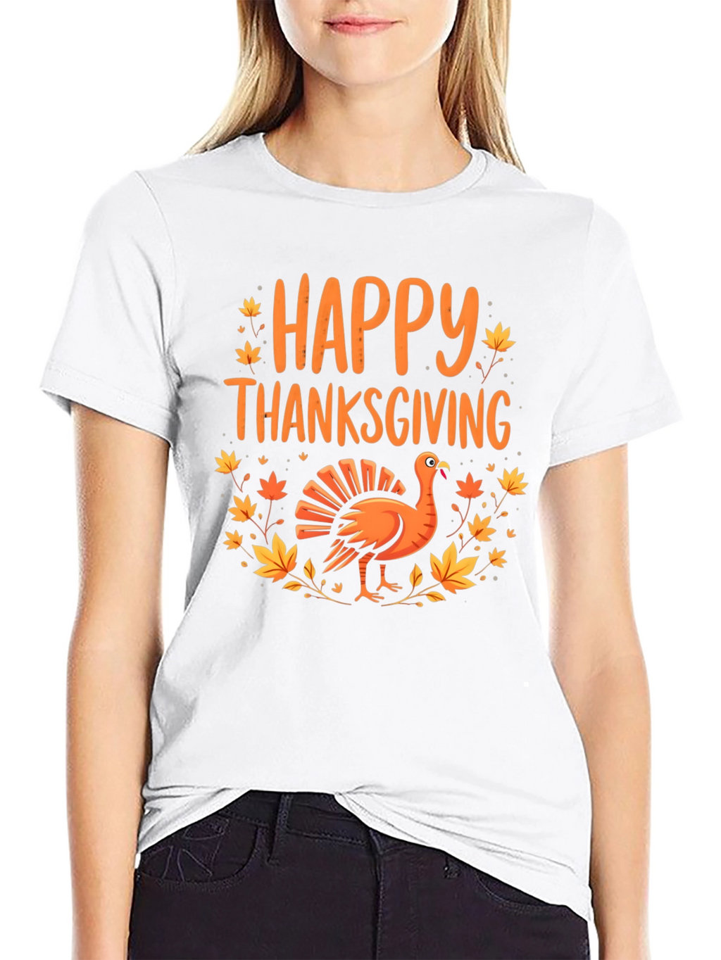 Happy Thanksgiving Turkey Graphic Tee