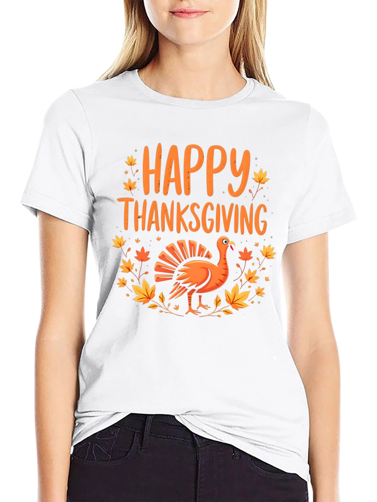 Happy Thanksgiving Turkey Graphic Tee