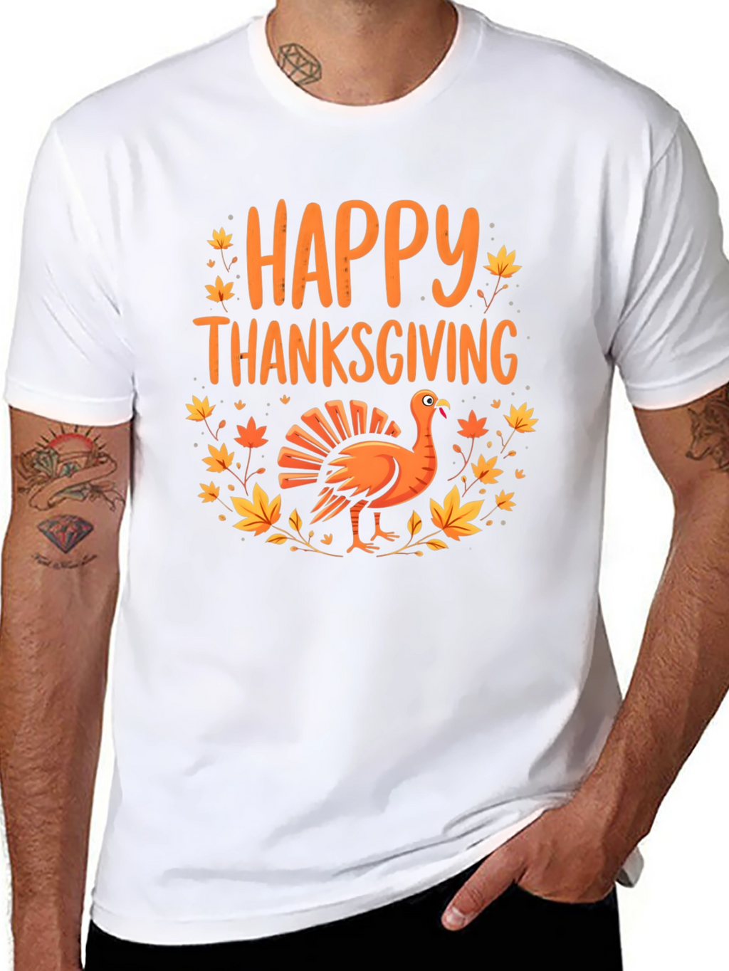 Happy Thanksgiving Turkey Graphic Tee