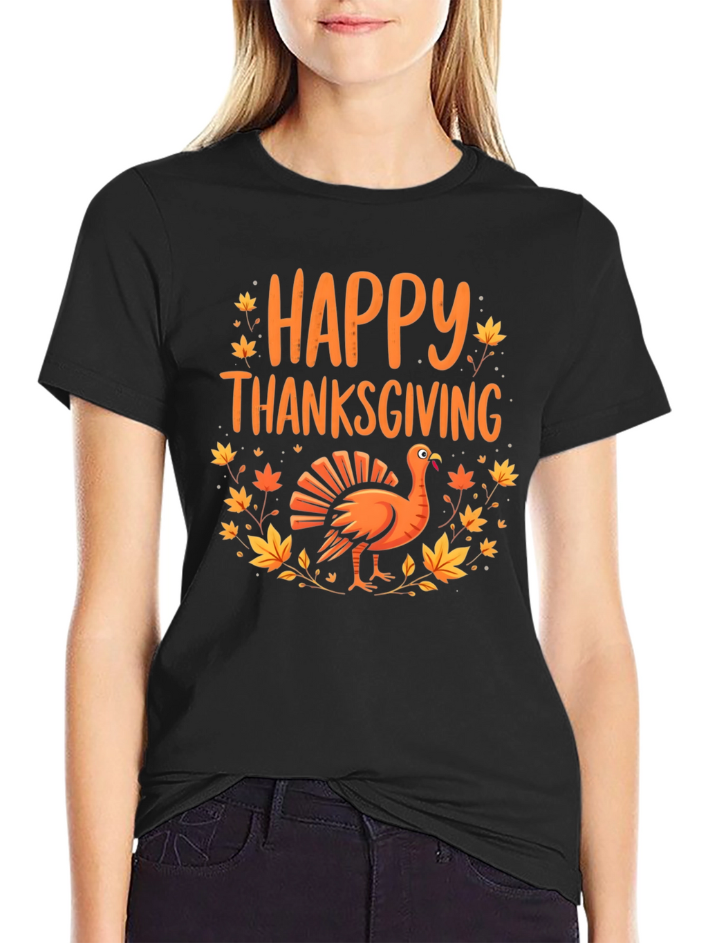 Happy Thanksgiving Turkey Graphic Tee