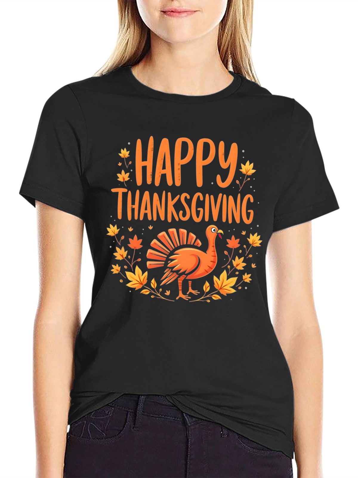Happy Thanksgiving Turkey Graphic Tee