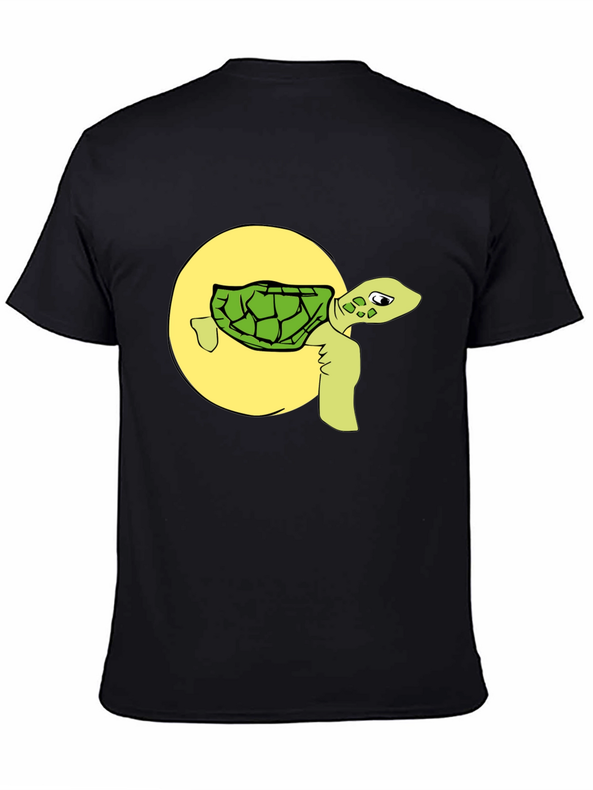Funny Turtle Graphic Tee - Black