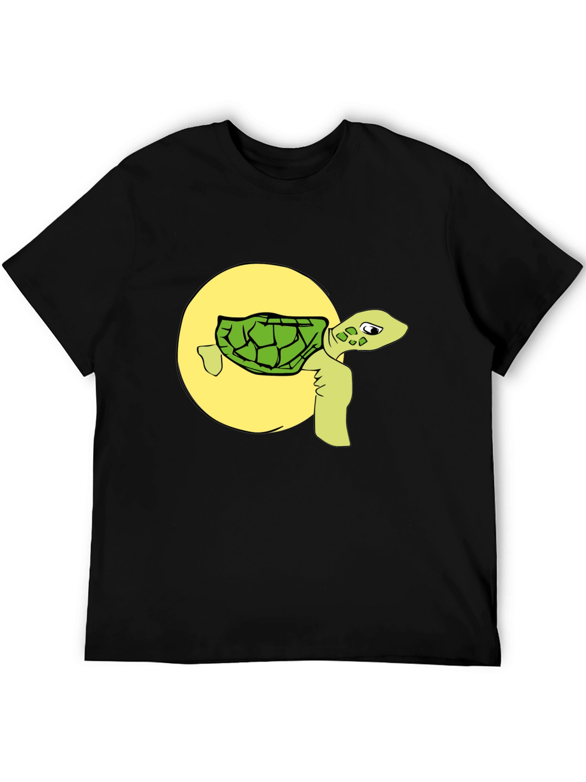 Funny Turtle Graphic Tee - Black