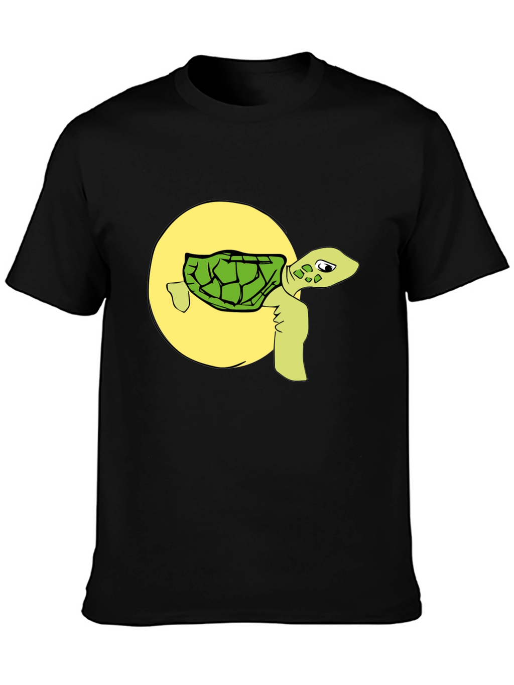 Funny Turtle Graphic Tee - Black