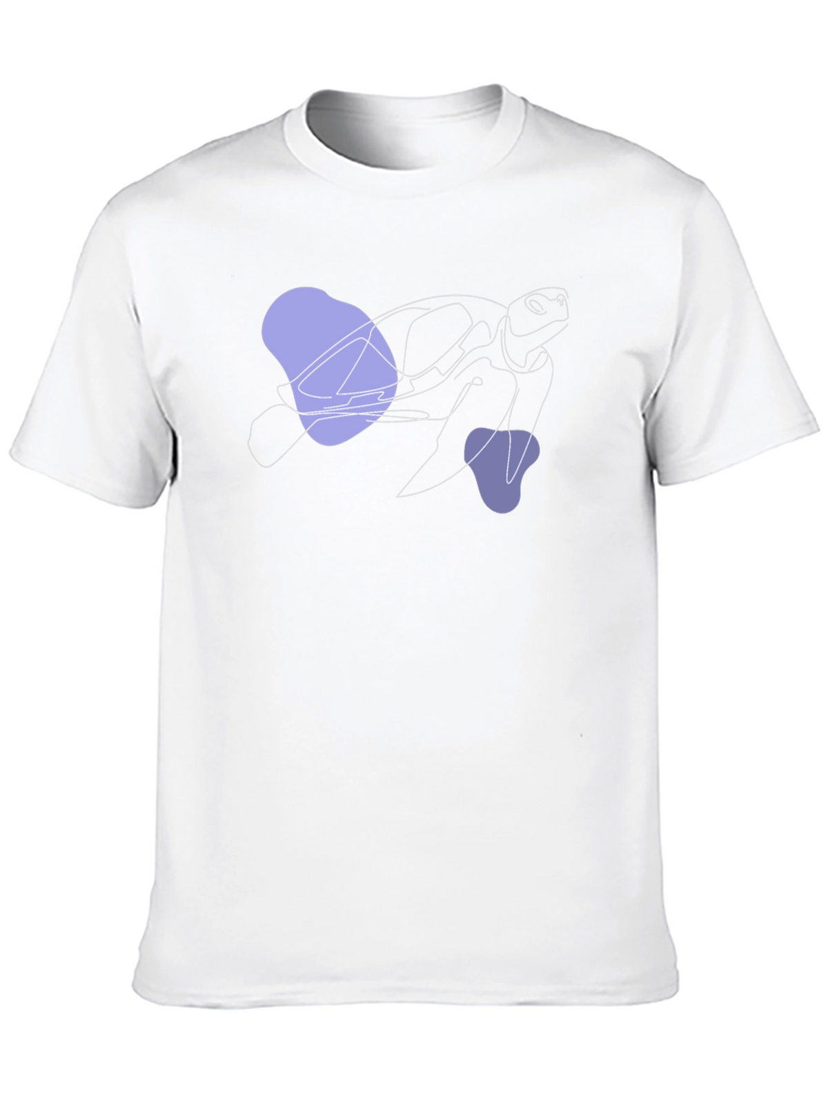 Abstract Turtle Graphic Black T-Shirt