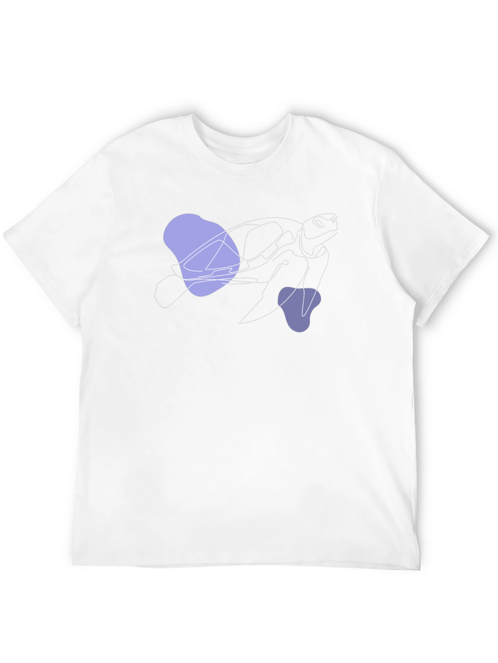 Abstract Turtle Graphic Black T-Shirt