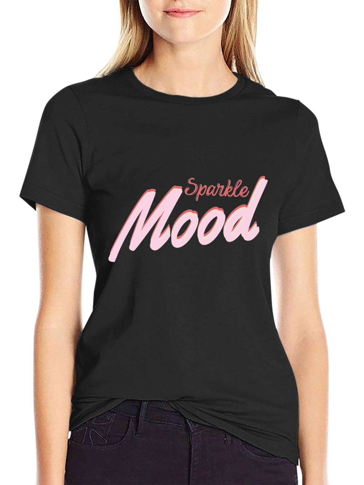 Sparkle Mood T-Shirt - Soft Cotton Blend Trendy Design