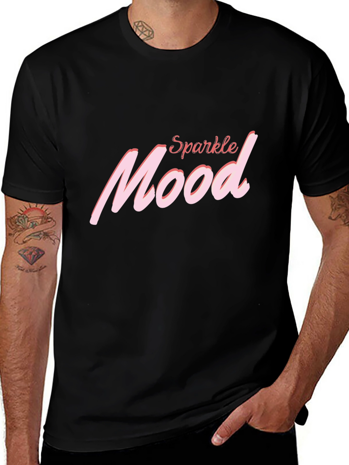 Sparkle Mood T-Shirt - Soft Cotton Blend Trendy Design