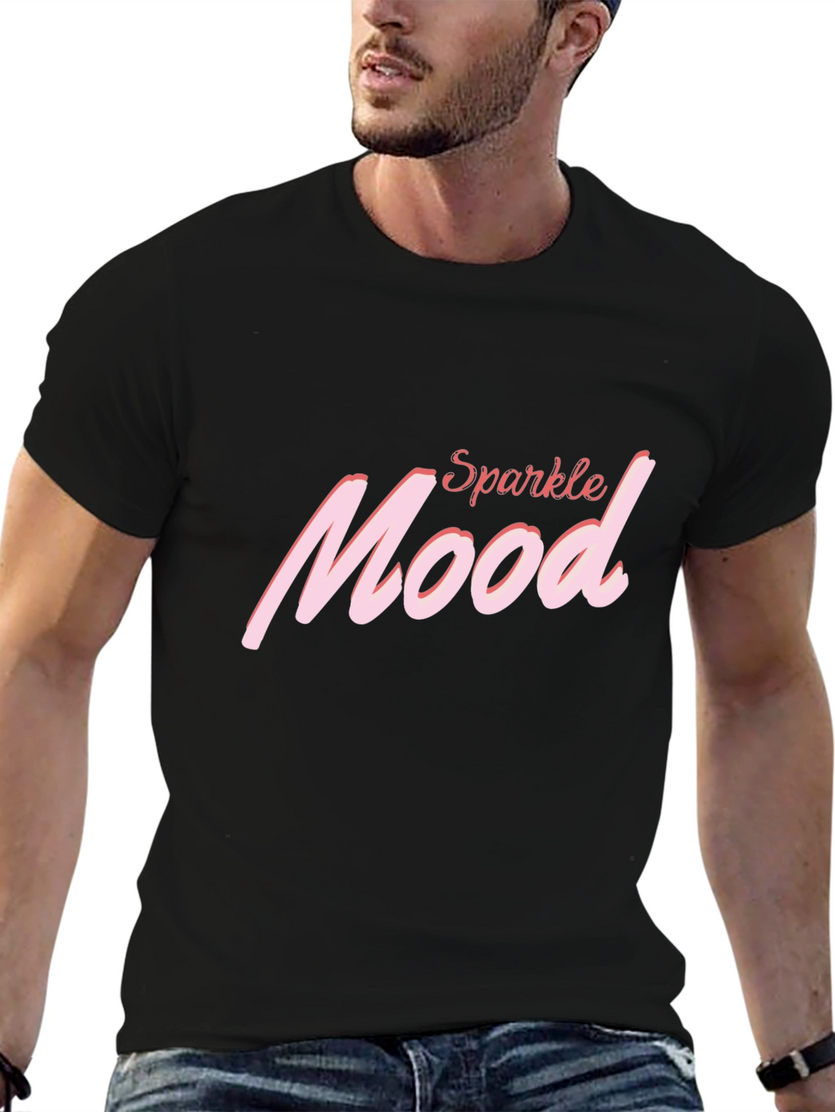 Sparkle Mood T-Shirt - Soft Cotton Blend Trendy Design