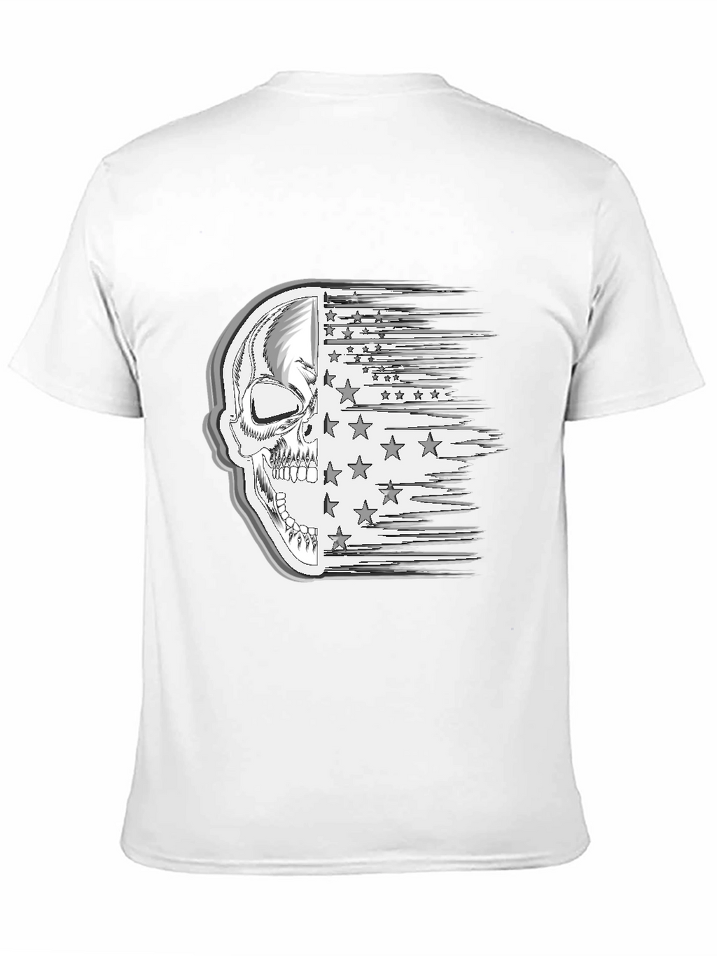 Skull American Flag Mens Graphic Tee