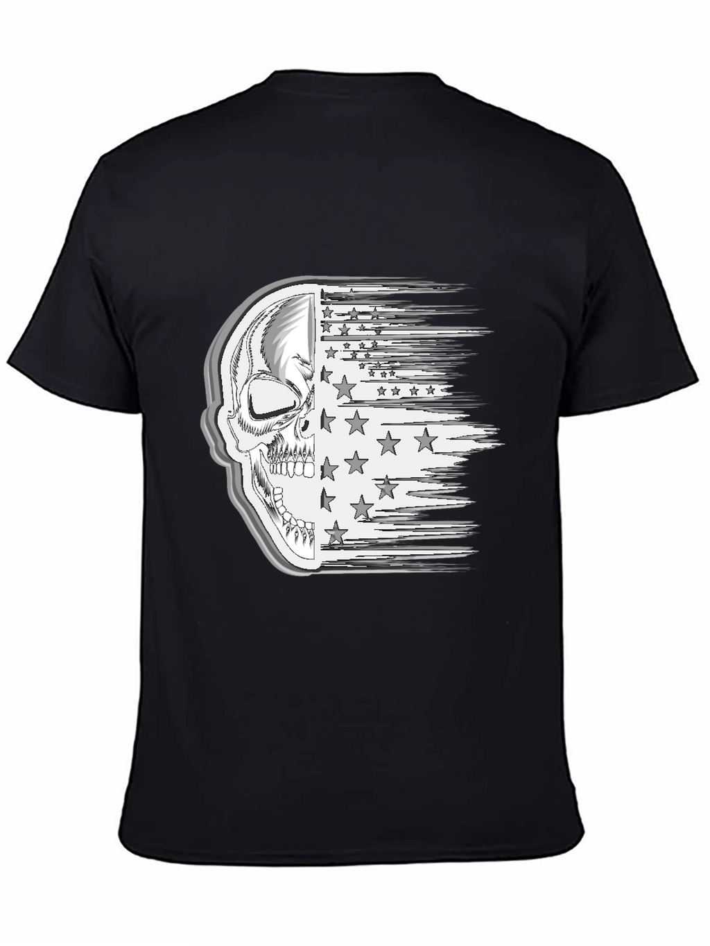 Skull American Flag Mens Graphic Tee
