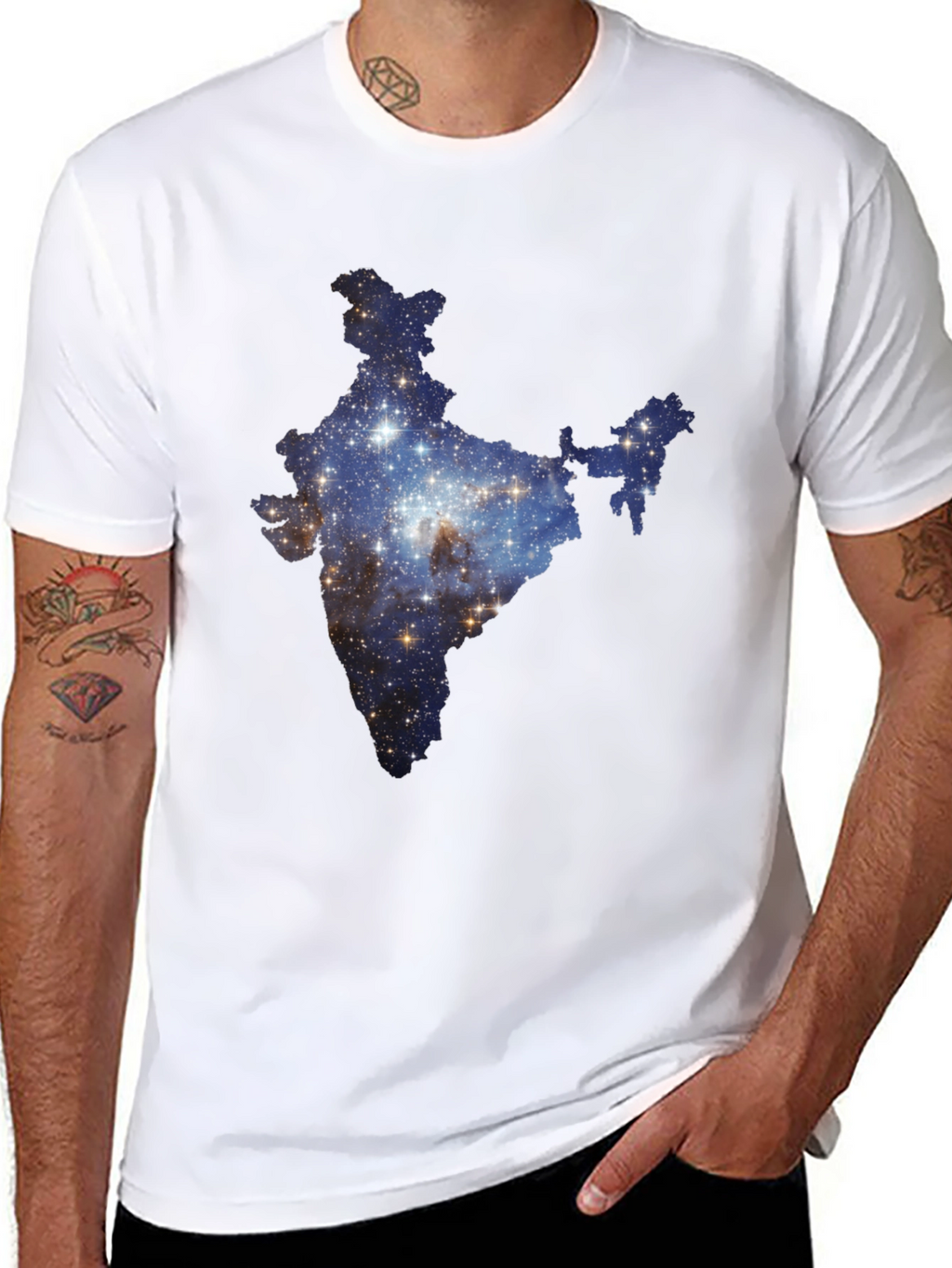 India Galaxy T-Shirt - Cosmic Subcontinent Tee