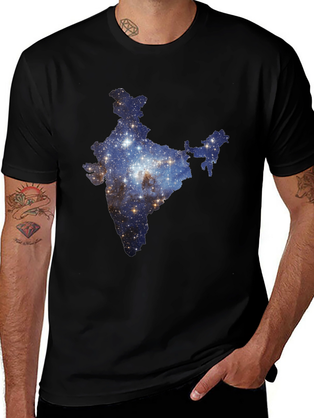 India Galaxy T-Shirt - Cosmic Subcontinent Tee