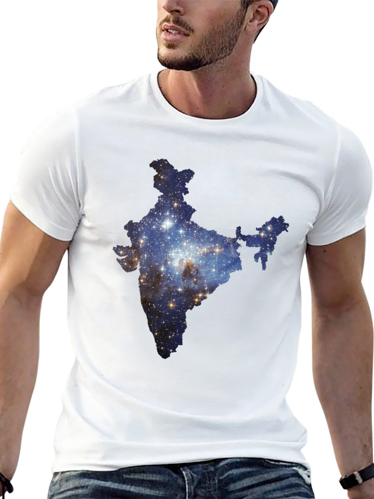 India Galaxy T-Shirt - Cosmic Subcontinent Tee
