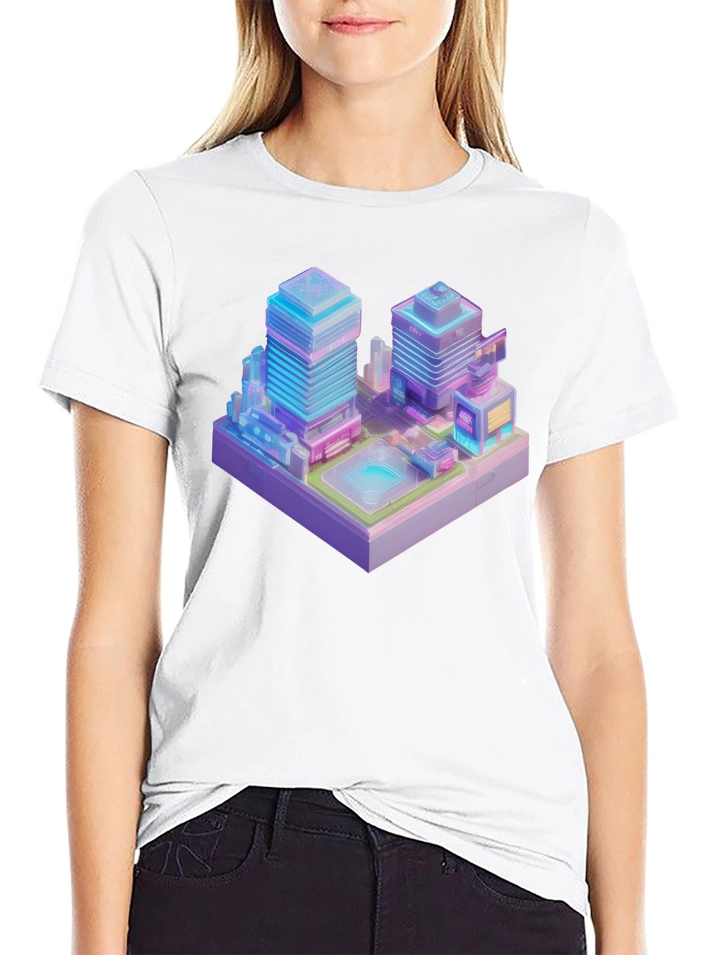 Cyberpunk Cityscape Graphic Tee