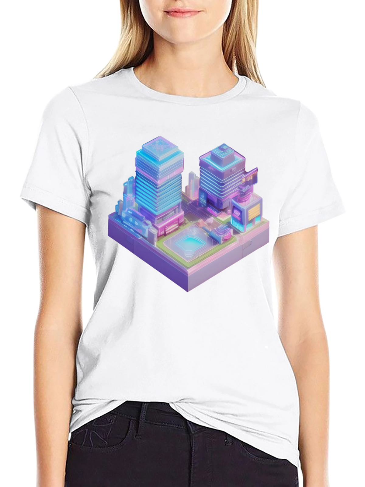 Cyberpunk Cityscape Graphic Tee