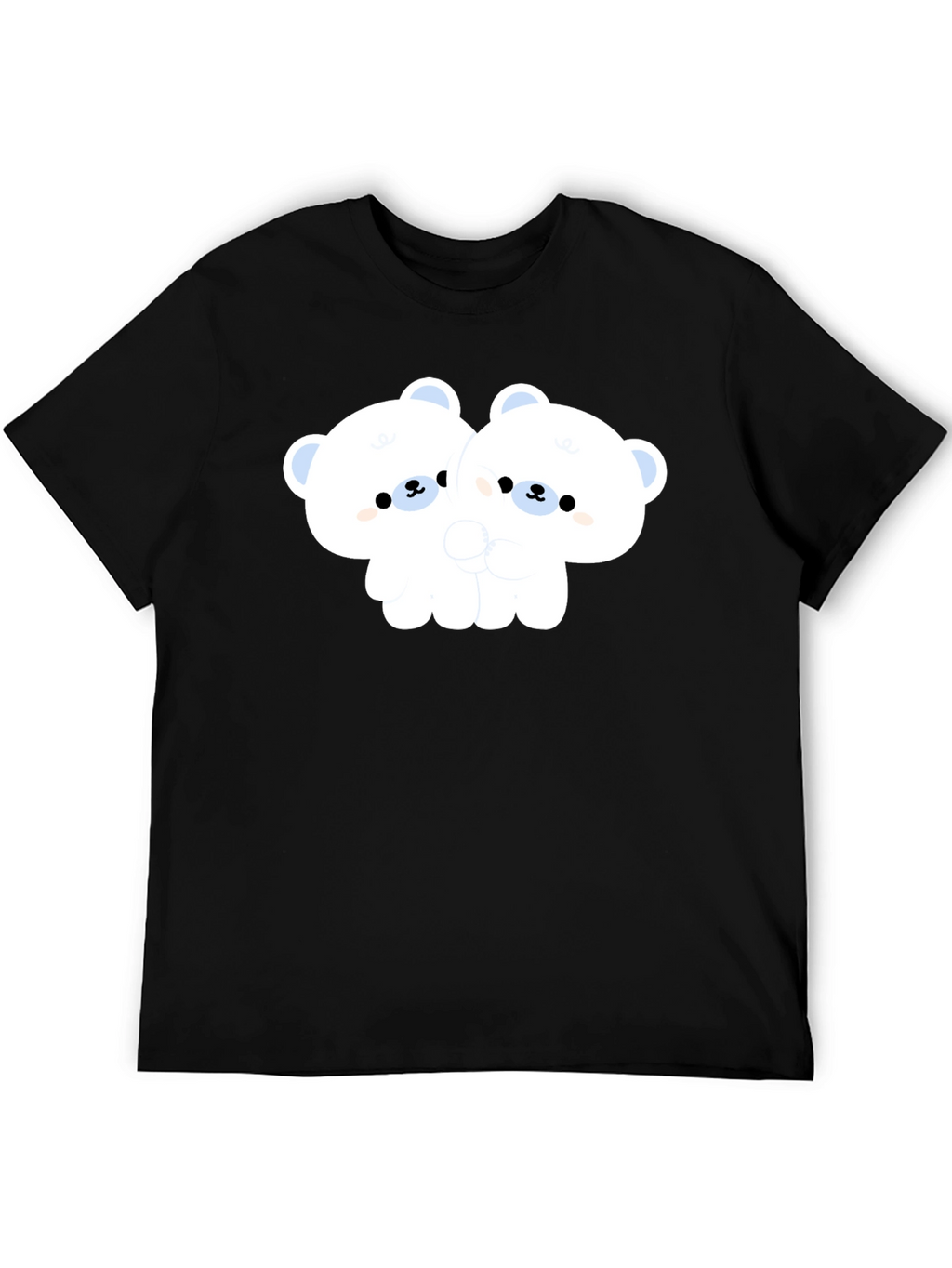 Cute Bear Hug Black T-Shirt