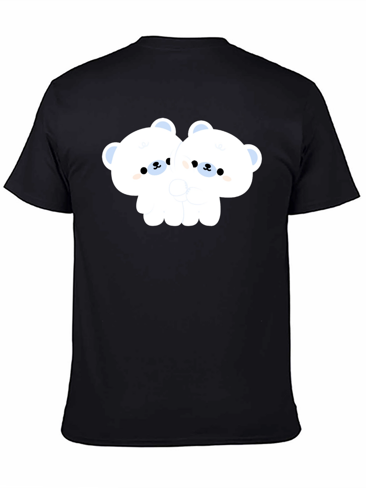 Cute Bear Hug Black T-Shirt
