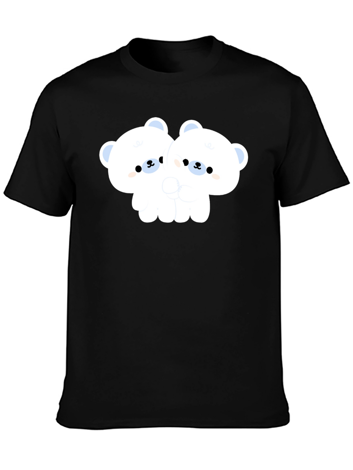 Cute Bear Hug Black T-Shirt