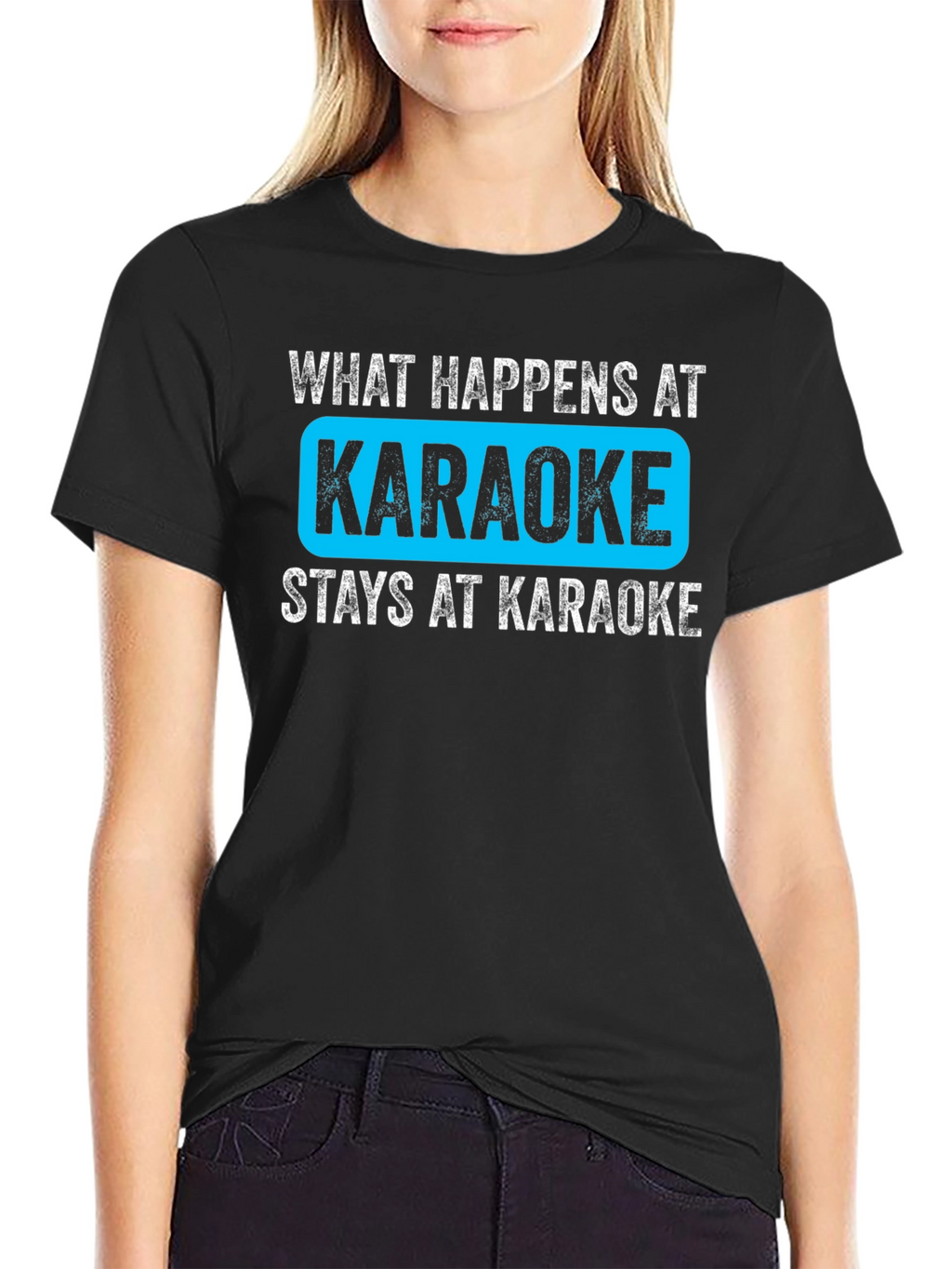 What Happens at Karaoke Black T-Shirt